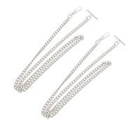 HORIALENCE 2pcs Pocket Watch Chains Made of Iron with Multi-Functional and Convenient Use, Silver Colour, Retro Chic Design Suitable for Casual Dressing and Collecting