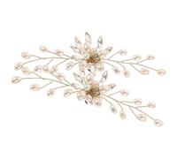 HORIALENCE 2pcs Rhinestone Shoe Clips Flower Shoe Clips Golden Rhinestone Zinc Alloy Embellishment Enhances Bridal Wedding Decoration Buckle