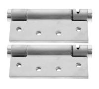 HORIALENCE 2pcs Self-Closing Hydraulic Door Hinges with Soft Close Function Heavy Duty Aluminum Alloy Spring Hinges for Exterior and Interior Doors Concealed Auto Close Hardware in Brushed