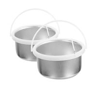 HORIALENCE 2pcs Wax Pot Replacement Aluminum Inner Pot 400cc Nonstick Wax Melt Container for Warmer Hair Removal Accessories for Home and Salon Use