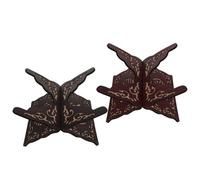 HORIALENCE 2pcs Wooden Bible Book Stand Tablet and Book Stand with Elegant Carved Design, Hands-Free Display, Versatile Function, Assorted Color Vintage Reading Support for Kitchen Cookbook