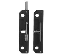 HORIALENCE 2pcs Zinc Alloy Spring-Loaded Latch Pin - Heavy Duty Barrel Bolt Lock - Spring Slide Hinge Latch for Indoor Sliding Door, Garden Gate, Cabinet Enclosure Left