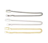 HORIALENCE 3 Pcs Pocket Watch Chains Set Metal Watch Chain Silver and Gold Tone for Men and Women Jeans Belt and Vest Accessory