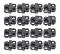 HORIALENCE 30 Pcs No Tie Shoelace Buckles for Sneaker Straps and Climbing Boot Shoelaces Black Plastic Rugged Outdoor Use Not Easy to Wear and Tear for Camping and Climbing