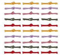 HORIALENCE 30pcs Satin Chinese Suit Buttons One-Word Shape Knot Fasteners Fine Workmanship Does Not Fall Off Thread for Traditional Dress Sewing and Craft Projects Color Assorted Style