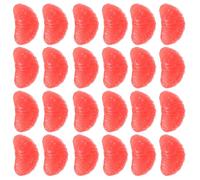HORIALENCE 32pcs Pvc Orange Slices Charms with Delicate Appearance and Red Colour for DIY Craft Making and Phone Case Decoration, Not Easy to Tear or Fade Miniature Ornaments