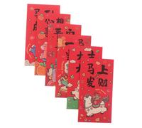 HORIALENCE 36pcs Chinese Red Packets Lunar Year Hong Bao with Cartoon Horse Patterns Blessing Words Family Pack Lai See for Spring Festival Weddings Quality Year Envelopes