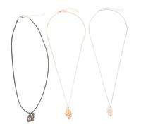 HORIALENCE 3Pcs Friendship Necklaces Sun Moon Star Pendants Matching Necklaces for Women Stylish present for Friends Versatile Accessory Occasion
