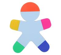 HORIALENCE 3pcs Highlighter with Human Shaped - Back to School Cartoon 5-in-1 Fluorescent Markers - Novelty Watercolor Highlighter Pen for Study Reading Planner