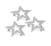 HORIALENCE 3pcs Men Women Alloy Brooch Pins Star Shape Brooches for Clothing Fashion Jewelry Pins Shawl Cardigan Decorative Party Accessories