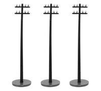 HORIALENCE 3pcs Micro Landscape Telegraph Poles Model 1:100 Scale Abs Material for Building Scene and Sand Table Decor with Precision Craftsmanship Train Set Accessories