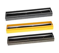 HORIALENCE 3pcs Retro Brush Pen Storage Boxes Elegant Folding Fan Holders Unique Durable Material for Organizing and Protecting Your Art Supplies for Family and Friends