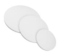 HORIALENCE 3pcs Round Cotton Oil Painting Frame with Wood Frame 20/30/40cm, Circular Pre-Stretched Canvas Board for Artists, Enhanced Adhesion and Convenient Canvas Replacement, for Studios