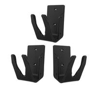 HORIALENCE 3pcs Universal Barcode Scanner Stand Holder Rack for Retail Stores and Wall Mounting, Black Plastic Material with Space-saving and Versatile Use Design
