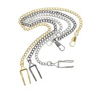 HORIALENCE 3pcs Vintage Alloy Pocket Watch Chains Retro Mechanical Quartz Watch Chain Replacement for Men Women Students Gunmetal Silver Gold 37.5cm