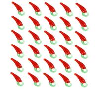 HORIALENCE 3sets Pepper Loose Beads for DIY Jewelry Making Red Chili Pendant Beads for Bracelets and Necklaces Vibrant Craft Supplies for Fashion Accessories 100pcs*3