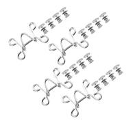 HORIALENCE 4 Sets Reduce Pants Waist Button Clip on Buttons Universal Buckles for Jeans Silver Metal Instant Reducing Practical Design for Formal and Casual Occasions