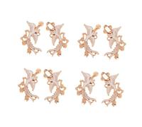 HORIALENCE 4pairs Metal Law Buckle Retro Cardigan Clip for Sweater Shawl Capes Cloak Chinese Style Fastener
