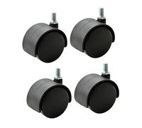 HORIALENCE 4pcs 1.5-inch M8 Threaded Swivel Caster Wheels Heavy Duty Office Chair Replacement Furniture Castors for Office Accessories and Supplies