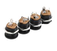 HORIALENCE 4pcs 6v Dc Power Supply Jack Socket round Hole for Weighing Machine and Digital Scale, Plastic and Metal Material, Stable Power Output, for Warehouse and Kitchen Use