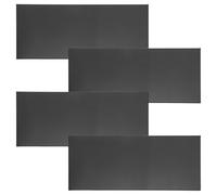 HORIALENCE 4pcs Engraving Name Plate Blanks, 25x11cm/9.8x4.3" Stainless Steel Sign Blank, Number & Name Engravable Plaque for Schools, Hospital, Hotel, Office