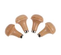 HORIALENCE 4pcs Ergonomic Wooden Handle for Jewelry Craft Pin Vise, Smooth Hand-Finished Surface with Non-Slip Design, for Watchmaking and Beading Supplies