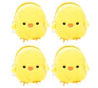 HORIALENCE 4pcs Little Yellow Chicken Coin Purse Chick Shaped Change Purse Easter Decoration Small Wallet for Women Cartoon Plush Bag Chick Toy Random Color