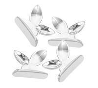 HORIALENCE 4pcs Silver Acrylic Toilet Lid Lifters with Handle Adhesive Seat Lift Tool for Bathroom Home Use and Install Toilet Seat Covers for Families