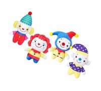 HORIALENCE 4pcs Unique Clown Shape Plush Keychain Schoolbag Pendant Plush Doll Toy