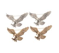 HORIALENCE 4Pcs Vintage Eagle Brooch Animal Lapel Pins for Suit Retro Clothing Badge Antique for Christmas Birthday Wedding
