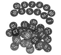 HORIALENCE 50PCS 1-50 ID Number Marking Acrylic Tags - Round Hole Numbered Hang Tags for Key Box Cabinet - Organized Coding Identification Labels for Plant Luggage Use