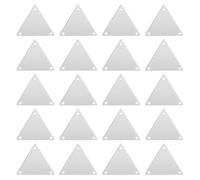 HORIALENCE 50pcs Acrylic Mirrored Rhinestones Flat Bottom for DIY Decoration and Repair, Silver Special-Shaped Sewing Applique Pieces for Bags and Clothing Vivid Appearance