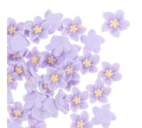 HORIALENCE 50pcs Resin Flower Shape Charms DIY Accessories Decorative Phone Cover Ornaments with Delicate Appearance Lovely Elegant Style for Hair Accessories and Crafting