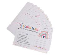 HORIALENCE 50pcs Teacher Mail Cards Teacher Notes to Parents Colorful Paper Affirmation Cards Easy to Write on Enhance Teacher-parent Communication for Early Education Send Home to Parents