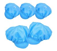 HORIALENCE 5pcs Anti-static Cleanroom Hats Breathable Lightweight Workshop Caps for Electronics Food Pharmaceutical Industries Blue