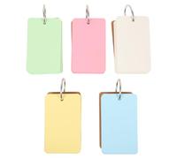 HORIALENCE 5pcs Blank Flash Cards for English Word Memory with Smooth Writing Surface and Classic Kraft Paper Design, for Creative Writing and Study Planning