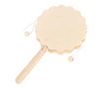 HORIALENCE 5Pcs DIY Wooden Blank Shaking Drum Unfinished Rattle Drum for Smooth Surface Fun Paintable Design for Music and Creative Play