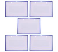 HORIALENCE 5pcs Magnetic File Holder Organizer, A5 Plastic File Organizer Report Cover, Document Filing System Folder for School or Business Workspace