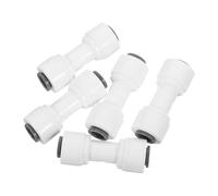 HORIALENCE 5pcs Quick Connect Water Filter Replacement Fitting 1/4" Plastic Tube Coupler with Tight Sealing and Burr-Free Design for Drinking Water Pipeline in Kitchen Cabinet Spaces