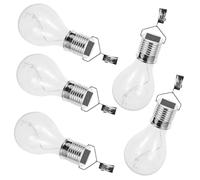 HORIALENCE 5pcs Solar Bulb Hanging Lights for Outdoor Garden and Home Yard Decoration Creative Solar Light Bulb with Low Power Consumption Abs and PC Material for Garden and Outdoor Use
