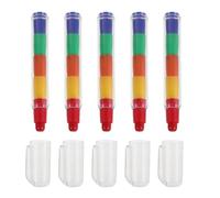 HORIALENCE 5pcs Stackable Crayons with Fun Chunky Plastic Design, Minimizing The Need to Change Crayons and Reducing Fatigue, for Art Sessions and DIY Supplies