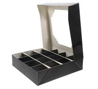 HORIALENCE 5pcs Valentine Chocolate Boxes Packaging with Window and Compartments Elegant Candy and Cookie Organizer for Party Wedding Year Celebrations