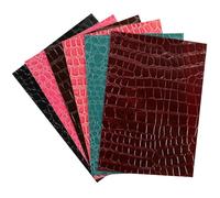 HORIALENCE 6 Sheets Assorted Colour Crafting Leather Patches Stone Texture, Comfortable Pu Material, Easy to Use for Cutting, for Birthday and DIY Lovers