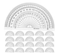 HORIALENCE 60pcs Math Protractors 180 Degrees Angle Measurement, 4'' Plastic Accurate Math Geometry Tools for School Office Classroom Transparent