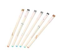 HORIALENCE 6pcs Cat Gel Pens 0.38mm Extra Fine Point Black Ink Smooth Flow Comfortable Writing Plastic Office Supplies for Students Note Taking