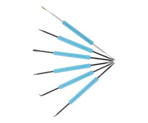 HORIALENCE 6pcs Soldering Aid Tool Kit with Double-Sided Carbon Steel Assist Tools for Computer and Tv PCB Repair, Right-Handed Or Left-Handed Design Welding Accessory