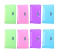 HORIALENCE 8pcs Accordion File Organizer A6 - Mini Subdivision Expanding Folder for Receipts, Tickets, and Cards, Monthly Bill Storage - Portable Multicolor Document Holder