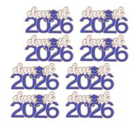 HORIALENCE 8pcs Graduation Pin Brooches Class of 2026 Lapel Pins Elegant Graduation Design Zinc Alloy Lasting Appeal Resisting Daily Wear Students Teacher Favor Event