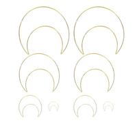 HORIALENCE 8pcs Moon Shaped Dream Catcher Metal Hoops for DIY Craft Projects, Iron Material with Convenient Hanging Feature, for Macrame and Handmade Wall Decorations