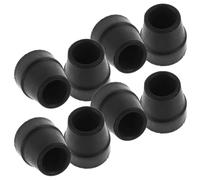 HORIALENCE 8pcs Walking Cane Rubber Tip Replacement Quad Cane Tip Black Rubber Quad Structure Enhanced Grip Stable Support Seniors Recovering from Surgery Frequent Commuting Narrow Hallways